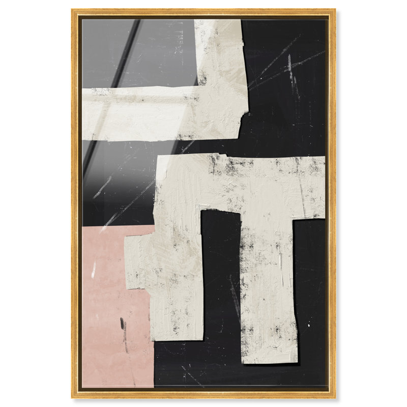 Placed Together Print by Oliver Gal, 25"H x 37"W, Gold Floater Frame