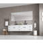 Miroir de salle de bain 72 po x 32 po à DEL, miroir de meuble-lavabo mural, anti-buée, mémoire, 3 couleurs, réglable en continu