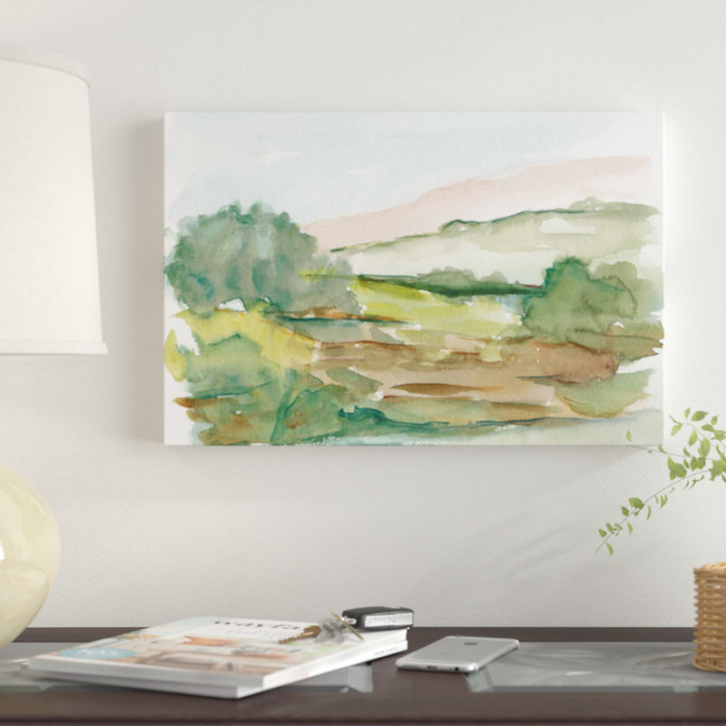 Impressionniste aquarelle IV par Ethan Harper - reproduction d'art sur toile tendue, H 26 po x l 40 po x P 1,5 po