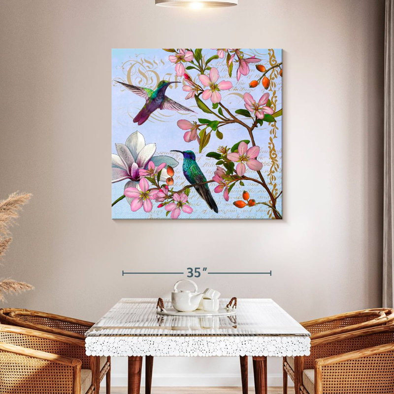 Brampt Hummingbird Botanical, 39'' H x 39'' W