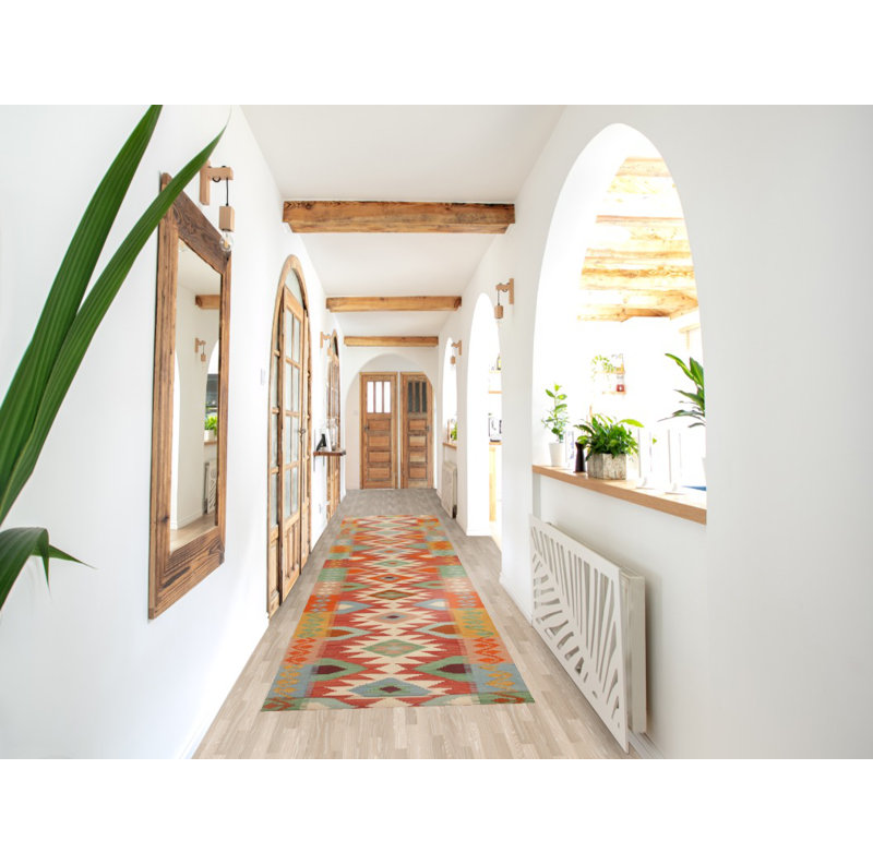 Geometric Kilim Runner Rug 3x16