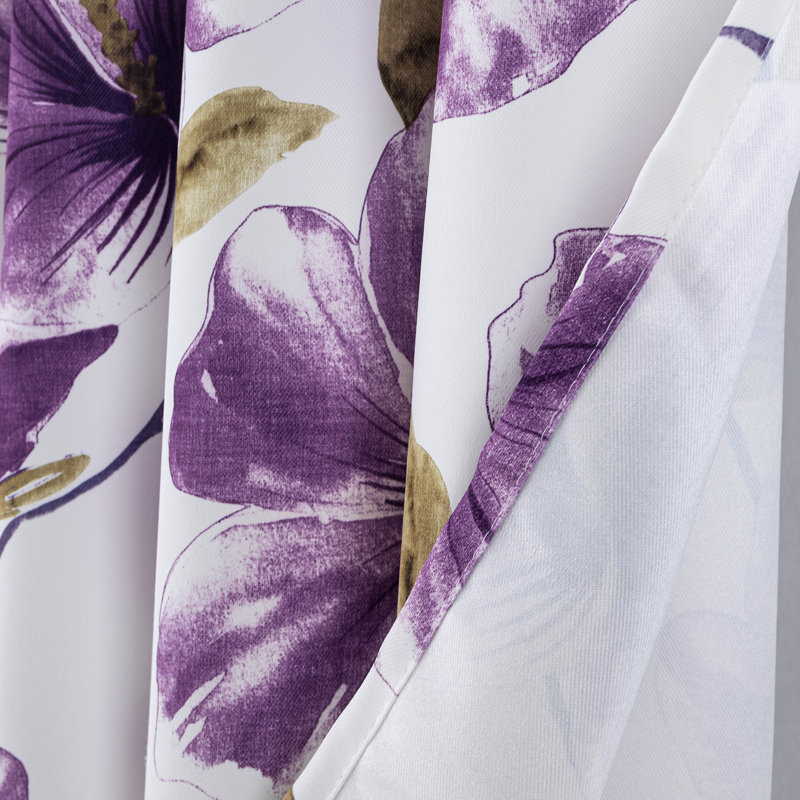 Rideau obscurcissant April Flowers, Lilas