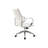 White and Silver Adjustable Height Swivel Rolling Office Chair