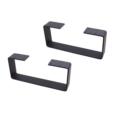 2pcs X6"coffee Table Legs,u Shaped Heavy Duty Solid Steel Table Legs,cabinet Legs,sofa Legs,black
