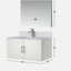 Lavabo de baignoire avec robinet et miroir à DEL-266107701-266107703