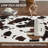 8x10 FT Washable Cow Print Area Rug – Non-Slip Highland Cow Design Rug for Living Room, Bedroom, Western Decor