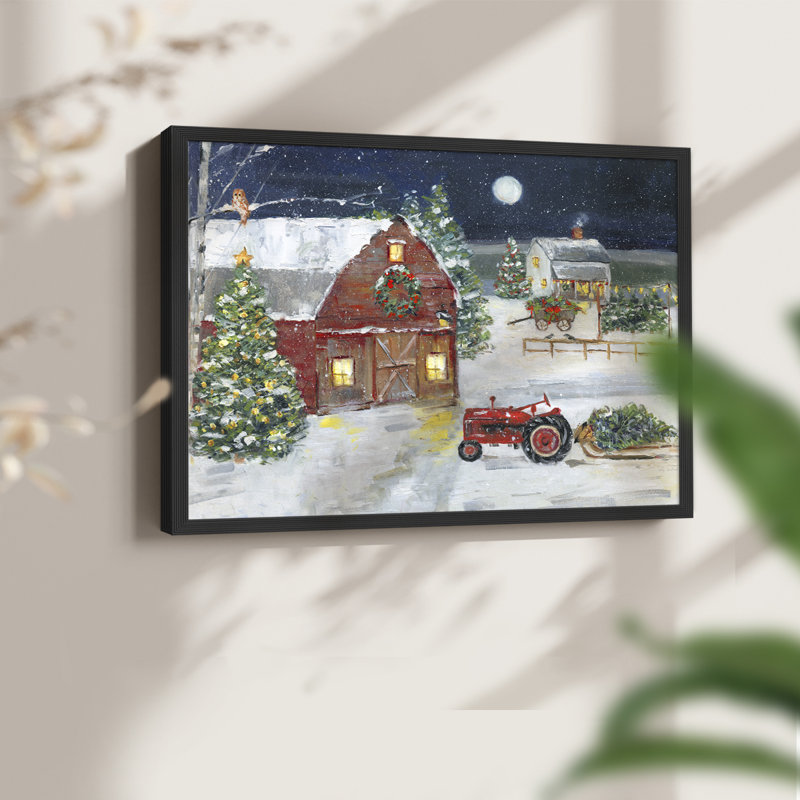 Homestead Holiday - Imprimé encadré - Restickable, H 22 po x l 28 po, Noir, noir, noir, noir