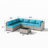 7-Piece Outdoor Sectional Sofa Set With HDPE Wicker, Cushions & Coffee Table, Modular Patio Conversation Set-991228329