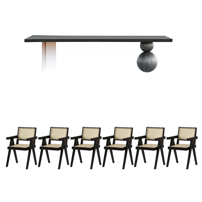 Ensemble de salle à manger rectangulaire, H 29,53 po x L 55,12 po x l 25,59 po