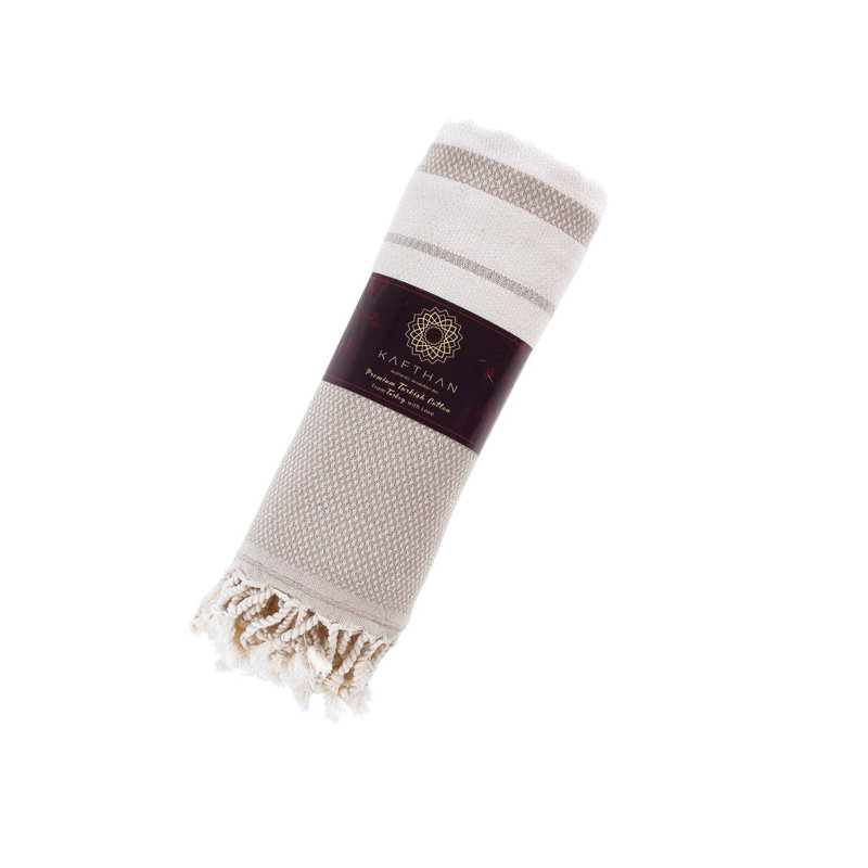 Kafthan Bianca II Bath & Summer Beach Towel - Quick Dry & Lightweight, Beige