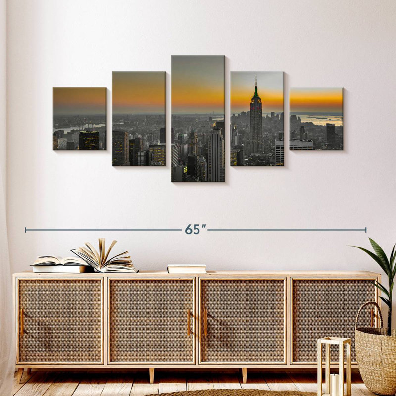 NYC Sunset, 24" H x 55" W