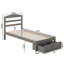 Lit plateforme avec rangement en bois massif Elliana-90324191-90324186