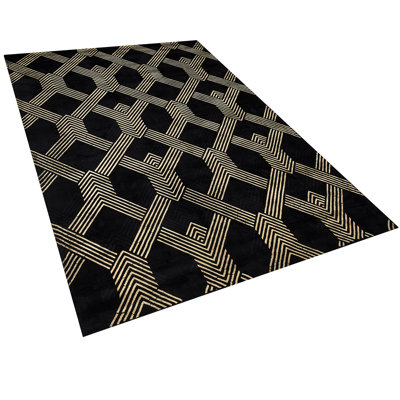 Gurdon Geometric Viscose Hand Woven Area Rug