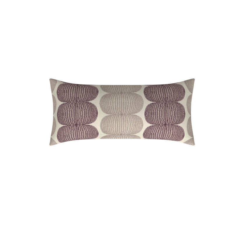 Canton Rectangular Pillow Cover & Insert, Plum, 12"H x 26"W