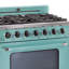 Cuisinière au gaz autoportante à 5 brûleurs de 5,2 pi³ avec four à convection 36 po Classic Retro-84993992