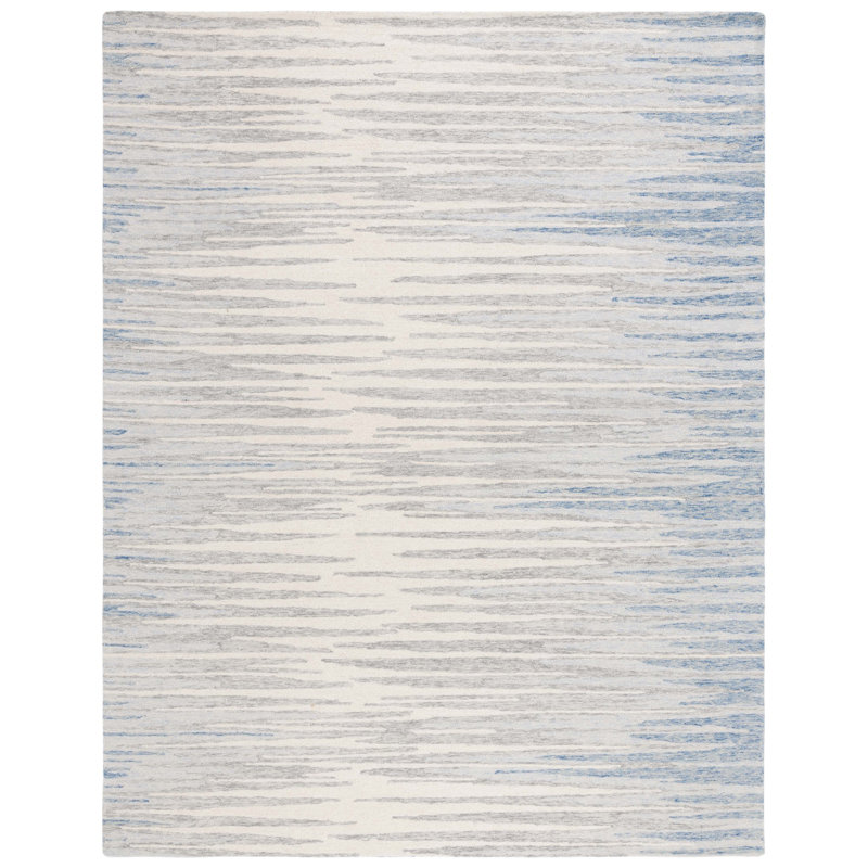 Abstract Hand Tufted Wool Abstract Rug, Rectangle 8' x 10'