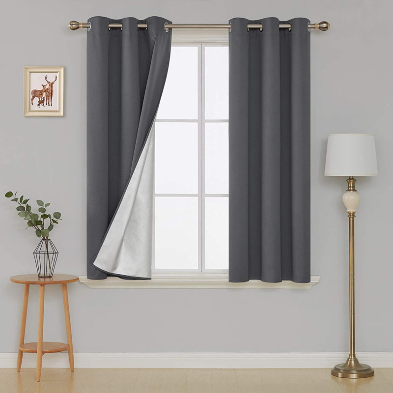 Centerview Blackout Curtains / Drapes Pair, 42" W x 63" L, Gray