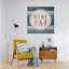 «Drinks and Spirits Vintage Wine Bar Teal Wine», reproduction d'art textuel sur toile tendue-970900321