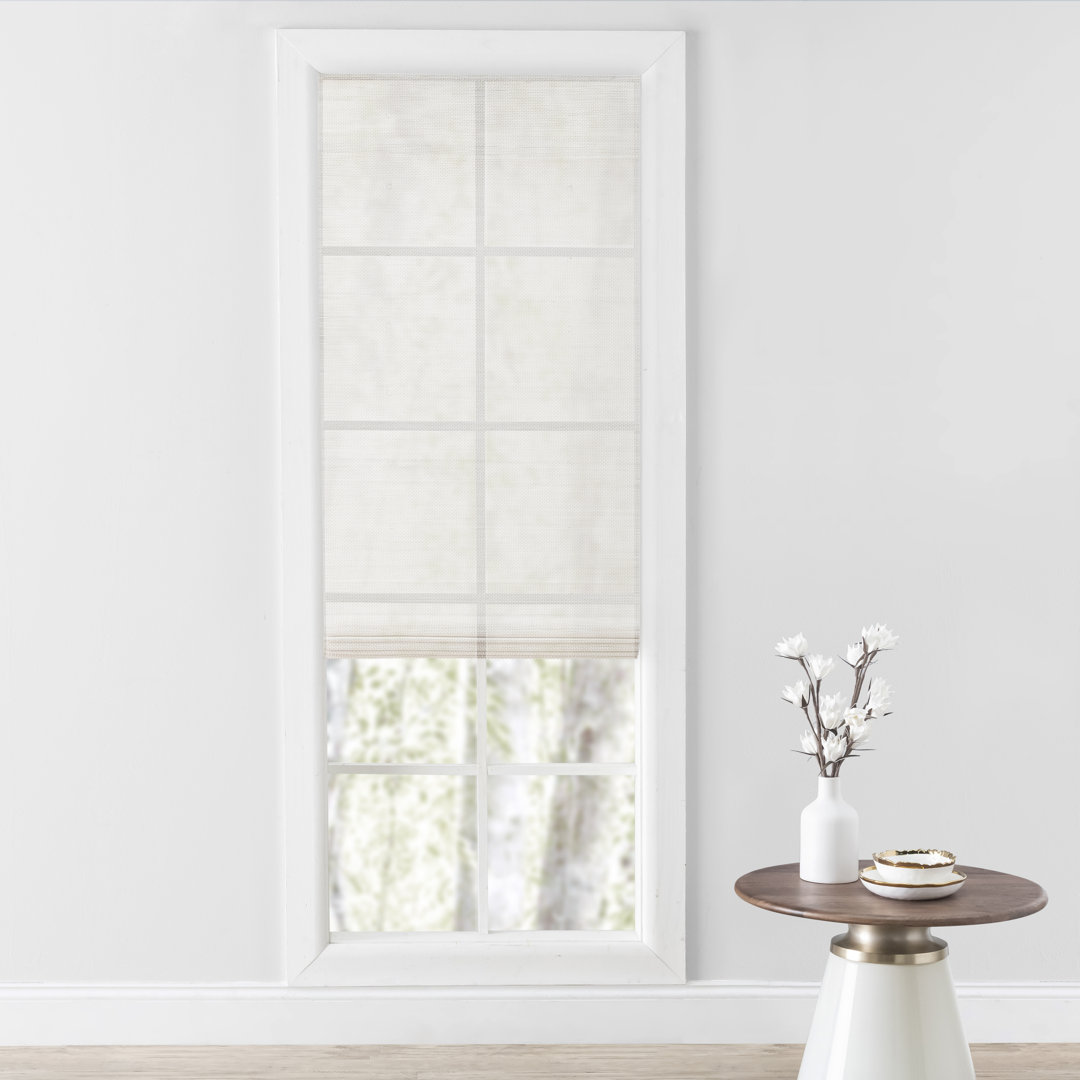 Premium Capri Cordless Semi-Sheer Woven Bamboo Roman Shade Symple Stuff 