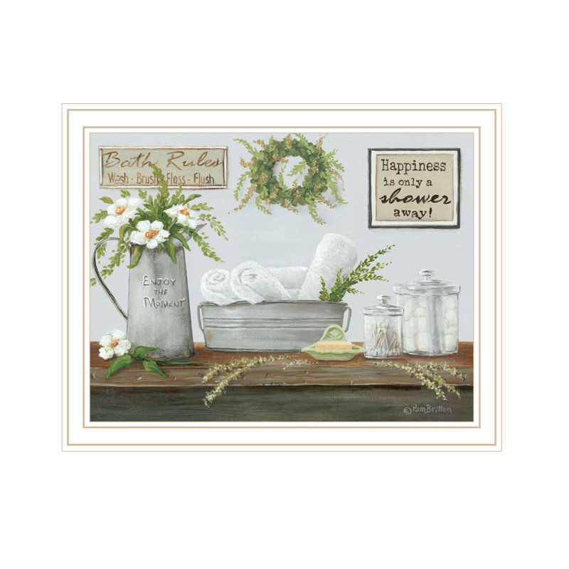 Fresh Towels White Framed Print Wall Art