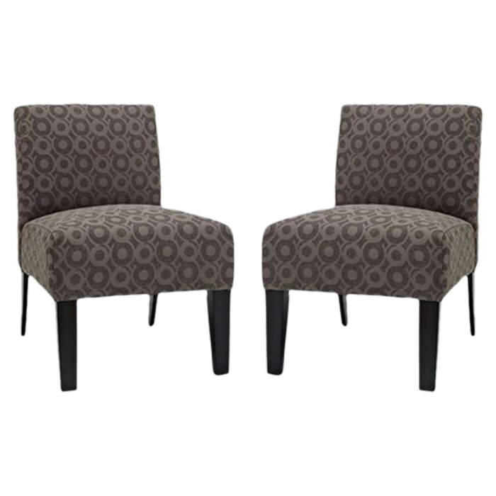 Aaliyah Upholstered Slipper Chair, Espresso