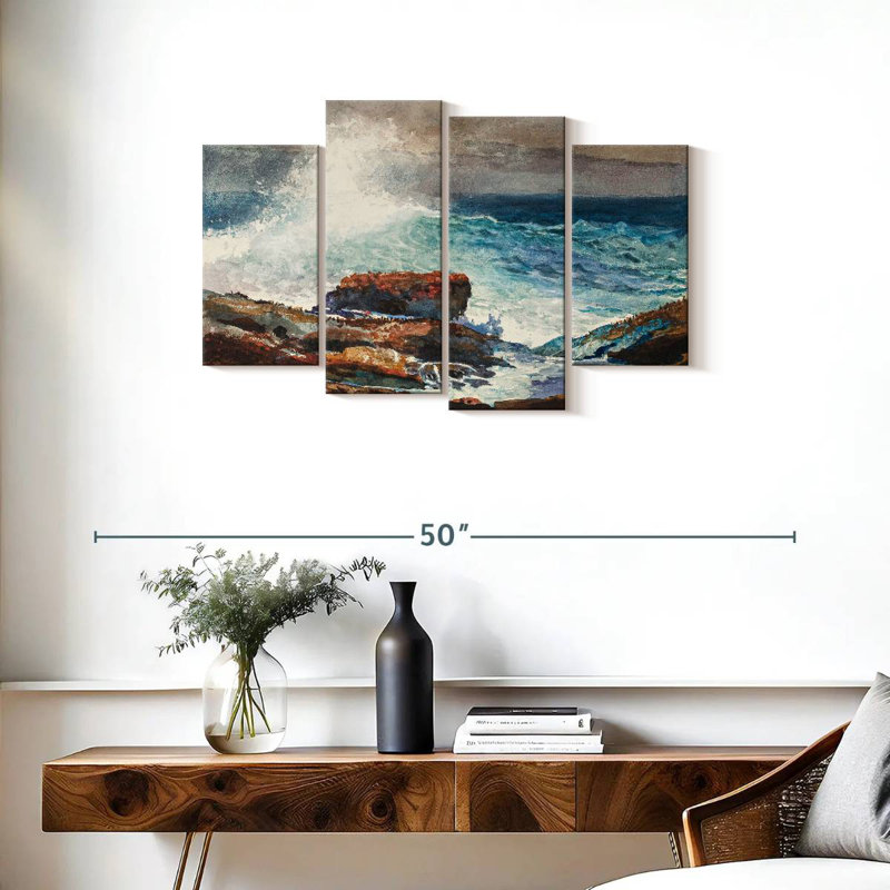 Gillard, marée entrante, Scarboro, Maine, H 22 po x l 36 po
