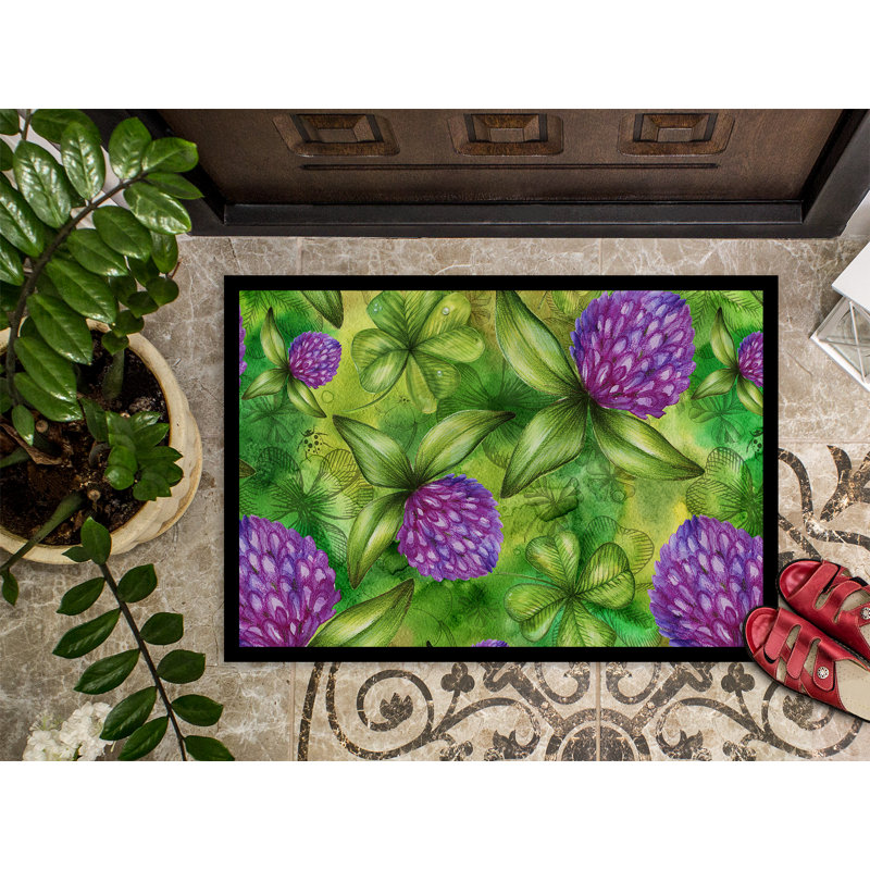 Tapis d'entrée antidérapant Bloom, Vert, l 18 po x L 27 po