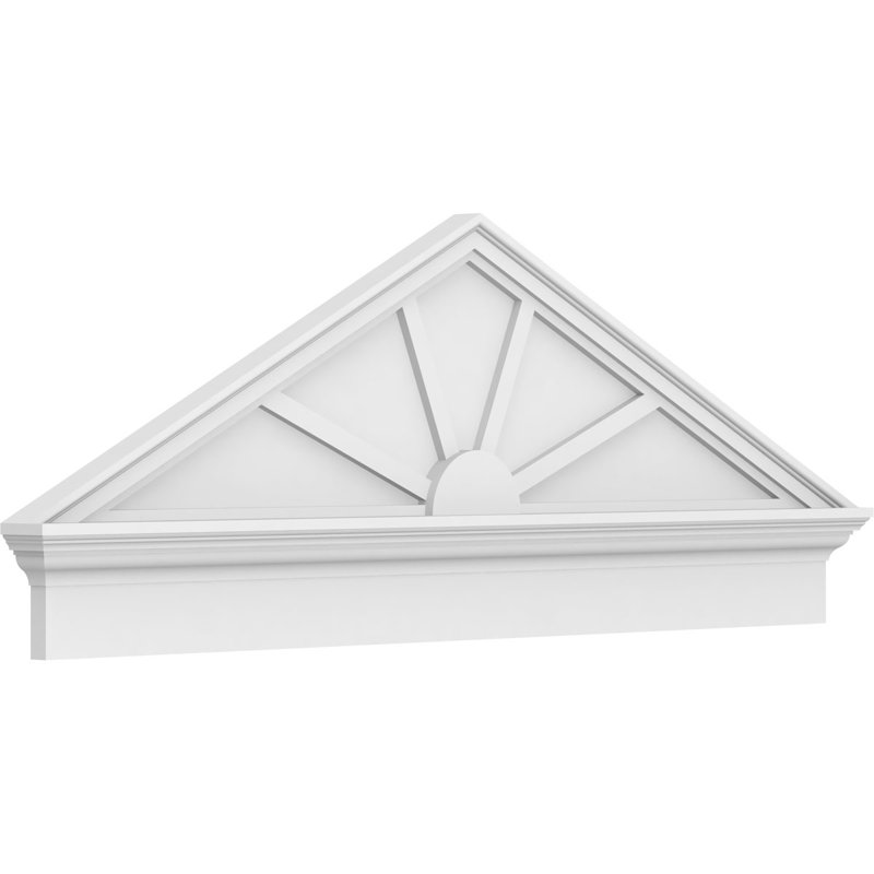 Pédalier combiné à crête en PVC de qualité architecturale à 4 rayons (hauteur 6/12), H 20 3/8 po x l 54 po x P 2 3/4 po