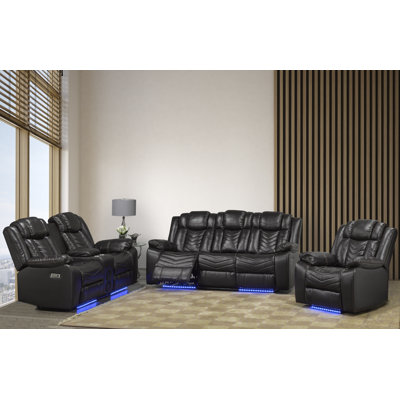 Vanguard Power Reclining 3-Piece Living Room Set