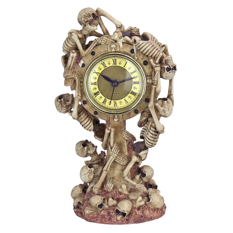 Skeleton Crew Sculptural Table Clock