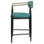 Chaise de comptoir rembourrée en tissu vert Renfroe (sans la table)-419604274-419604272