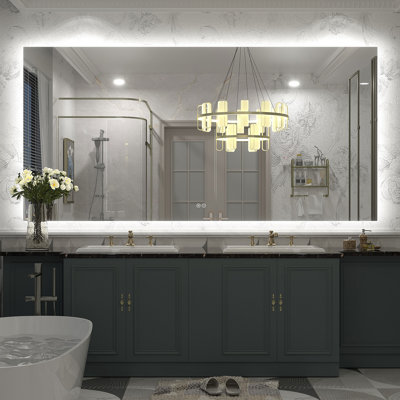 Wayfair Basics® UL Certified LED Anti-Fog Tempered Glass Bathroom/Vanity Mirror