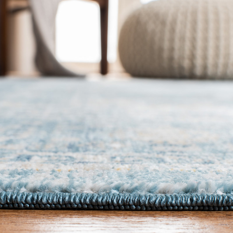 Tapis bleu / ivoire Rumsey, Rectangle 9 pi x 12 pi