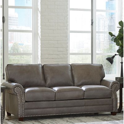 Vernon 84"" Genuine Leather Rolled Arm Sofa Bed -  Sofa Web, VernonSofabed-DB