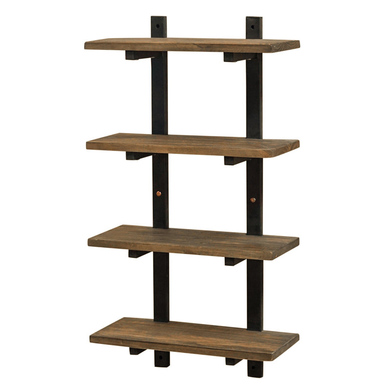 4 Piece Pine Solid Wood Accent Shelf