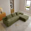 Canapé modulaire de 97 po, canapé modulaire Cloud avec assise profonde, canapé modulaire moderne en L avec méridienne, canapé rembourré pour salon, sans assemblage, vert-1224903264