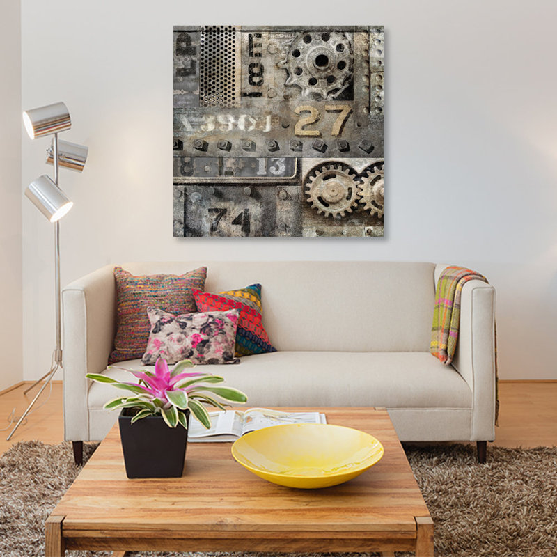 Industrial II par Dylan Matthews - Toile tendue sur toile Galley, H 37 po x l 37 po x P 1,5 po, Toile tendue, Pas de tapis