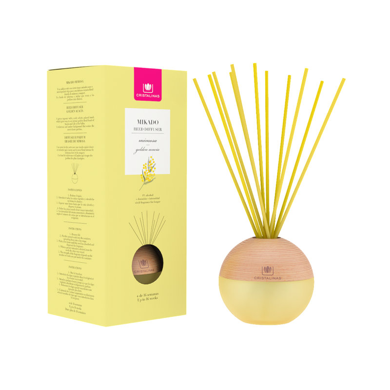 Diffuseurs et bâtons de roseaux, Jaune, Plante/Floral