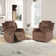 34.8" Wide Contemporary Breathable Skin Friendly Fabric Manual Recliner Chair with Soft Padded (Set of 2)
