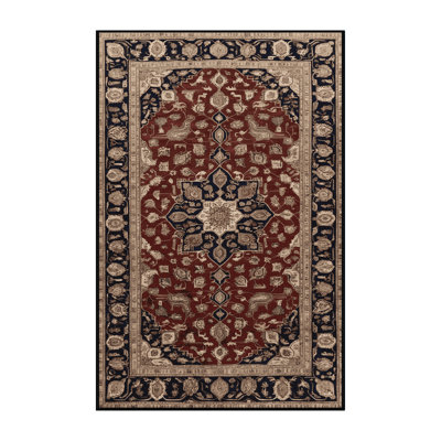 Machine Washable Persian Black Area Rug