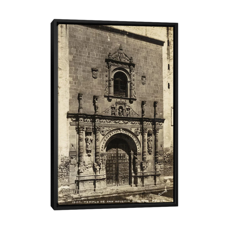 « old mexico i », impression sur toile, Toile avec cadre noir, H 26 po x l 18 po x P 1,5 po, Pas de tapis
