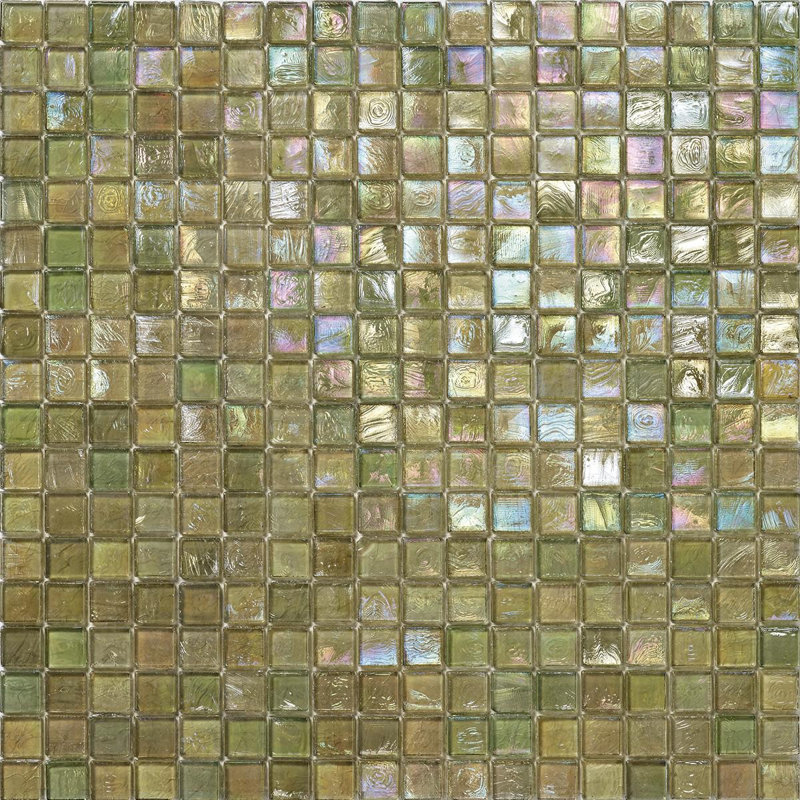 Peach 5/8" x 5/8" Glimmer Glass Mosaic