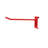 6" Gridwall Metal Hooks, Red