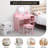 Lighted Mirror & Open Shelves Vanity Desk - Princess Makeup Table with Stool, Drawer & Pretend Toys, Wooden Dressing Table-1510543860