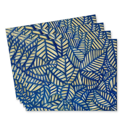 Leaves Pattern Polyester Placemats Set of 4 | Home Decor