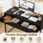 Modern 2-Drawer Computer Desk w/ Reinforced Heavy-Duty Metal Frame Anti-Tip Kit