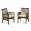 7-Piece Acacia Wood Outdoor Dining Set, Modern 6 Chairs & 1 Large Table For Lawn, Backyard, Garden Deck & Poolside, Grey
