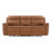 88.6'' Genuine Leather Zero Gravity Power Recliner Sofa with USB Port-117030404