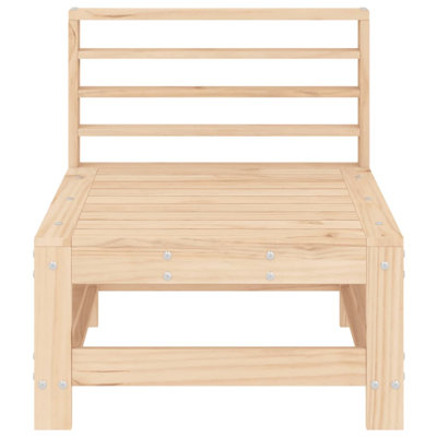Ophelia & Co. Patio Middle Sofas 2 Pcs Solid Wood Pine by Ophelia & Co.