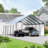 Heavy Duty Metal Carport, 20 x 24 ft Outdoor Carport with Sturdy Frame & Roof, Car Garage Shade with Removable Sidewalls, Multi-Use Car Shelter for Pickup, Boat, Trucks & Tractors-120006138